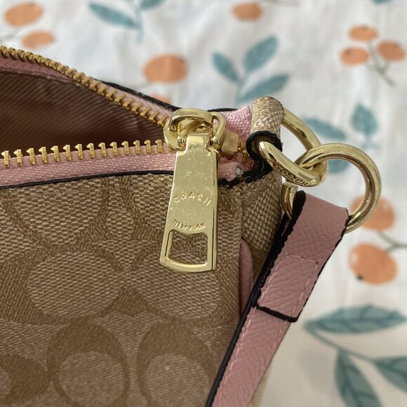 Coach Tan Pink Shoulder Strap Underarm Bag - Picture 3 of 8